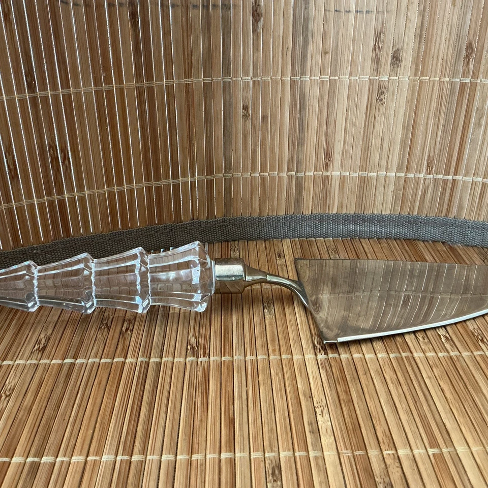 Servidor de pasteles Mikasa con mango de cristal, servidor de pasteles de boda, pastel plateado Foto 3 de 4