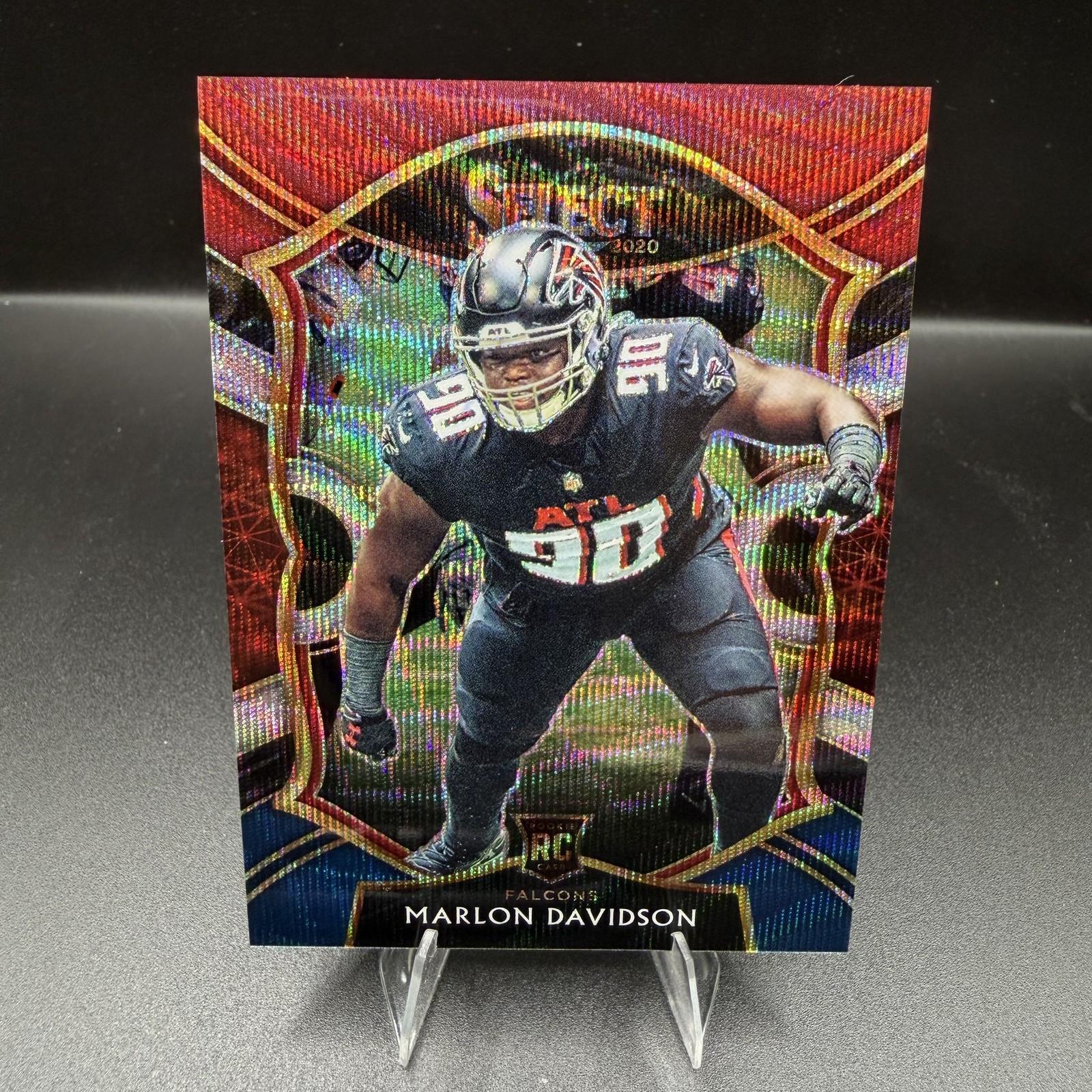 2020 Panini Select #95 Marlon Davidson Tri-Color Prizm #/199