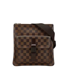 Louis Vuitton Damier Pochette Melville Shoulder Bag N51127 Brown Pvc Leather Lad