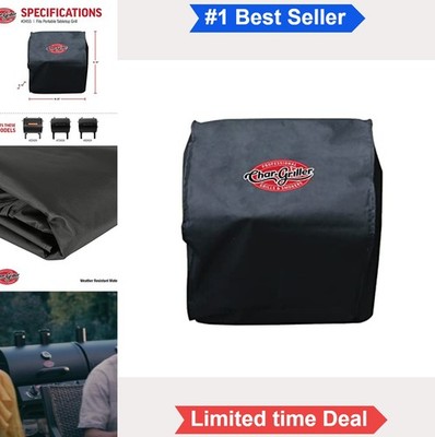 Grill Cover Side Fire Box Heavy Duty Polyester Weather Resistant Black 20x18x18