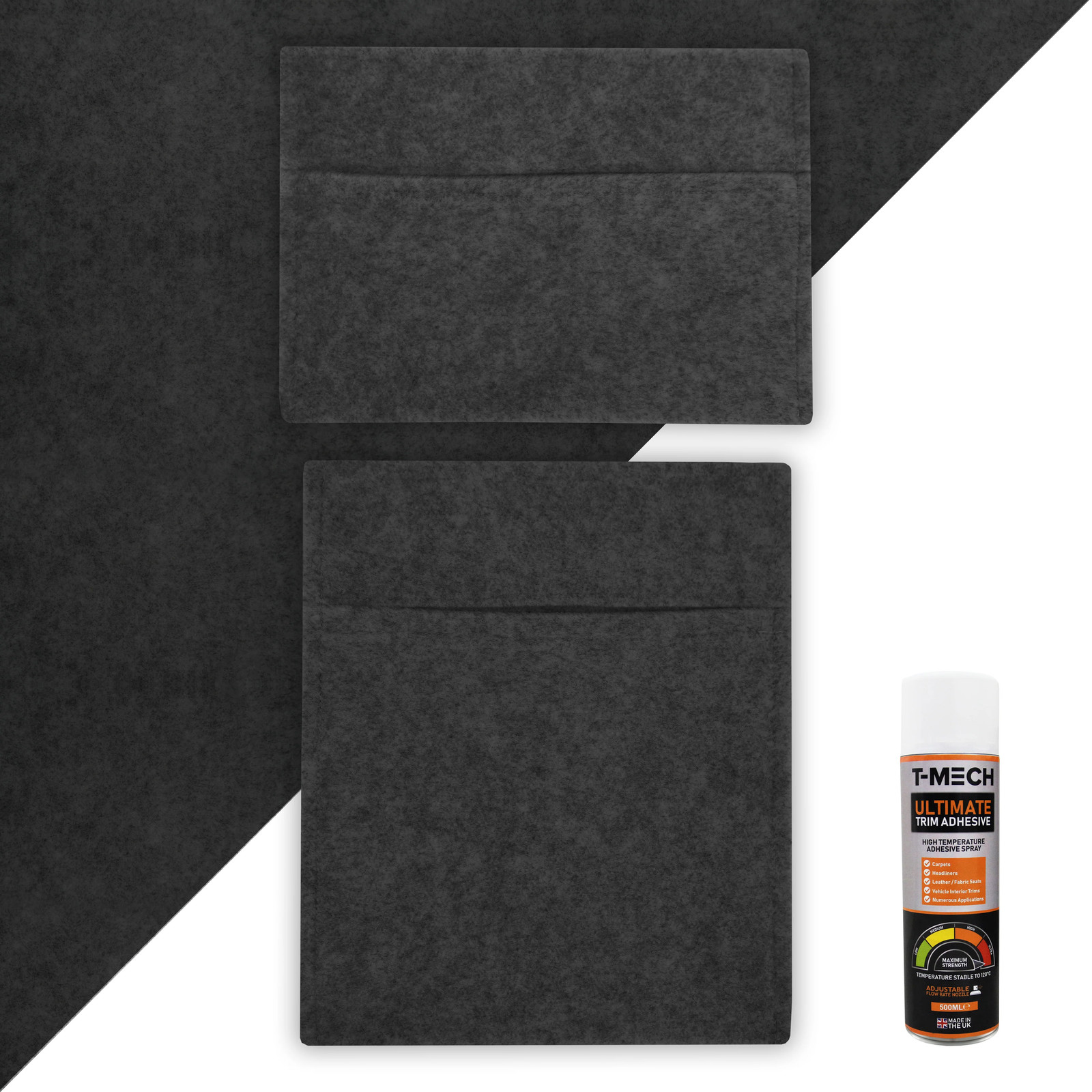 Doublure van anthracite 11 m² pour habiller la carrosserie et ranger avec colle