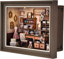 Book Nook Kit - 3D Wooden Puzzle with LED Switch Control  Wall-Mountable