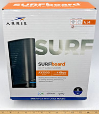 Arris SurfBoard G34 Black AX3000 DOCSIS 3.1 Wi-Fi 6 Cable Modem And Router