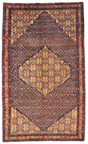 Purple-Navy Vintage Wool Hand-Knotted Rug Tribal Floral Oriental Carpet 5X9