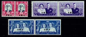 SOUTH WEST AFRICA  1947 Royal visit of SA.  SC# 134-136. FULL SET. MNH HV £ 35