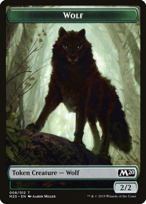 Wolf Token (008) Core Set 2020 M20 MTG Magic