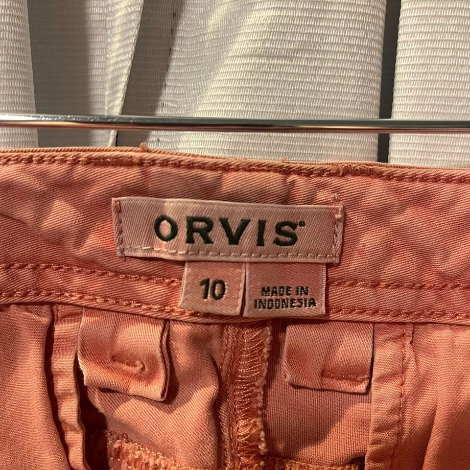 Orvis Flat front pants womans size 10 pink/salmon - Image 2 of 4