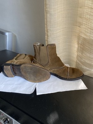 LOUIS VUITTON Brown Suede BOOTS Ankle 36-6 riding western  display picture 1