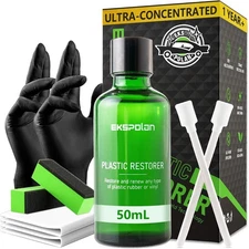 Plastic Trim Restorer for Cars 1.69 OZ (50ML), Black Trim... 