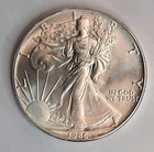 1986 American Silver Eagle .999 1 Troy Oz Fine Silver First Year GEM BU