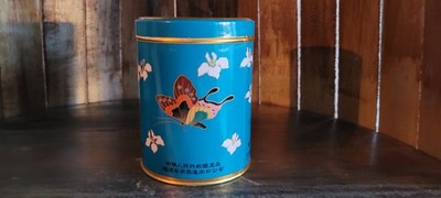Butterfly Brand China Jasmine Tea 227GMS  alte Dose mit Inhalt Blechdose