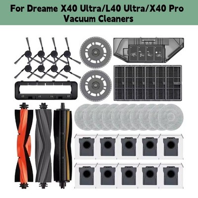 For Dreame X40 Ultra/L40 Ultra/X40 Pro Vacuum Cleaners Brush Filter Mop Dust Bag