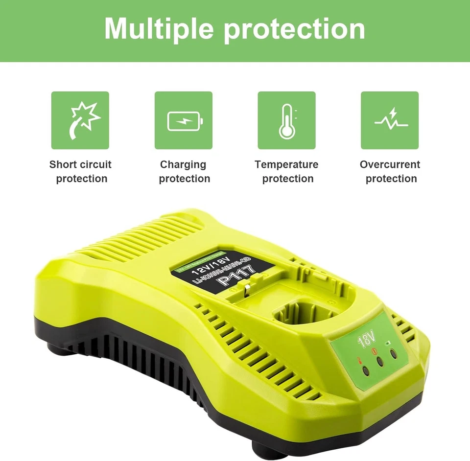 TREE.NB P117 Dual Chemistry 12V 14.4V 18V Battery Charger Replacement for Ryo - Image 2 of 4