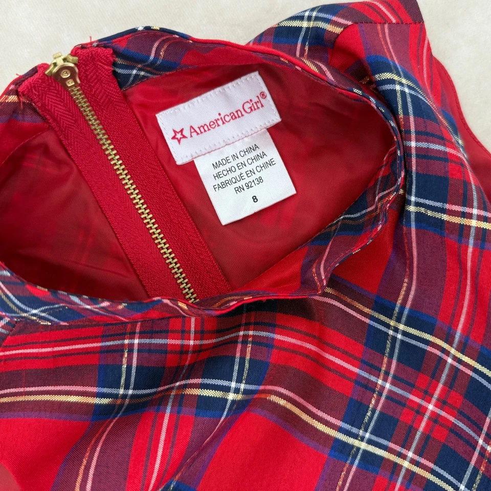 Праздничное рождественское платье в клетку AMERICAN GIRL размер 8 - Изображение 2 из 3