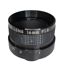 TV Lens, CCTV 16mm F1.6 - From Magnavox Observation Camera
