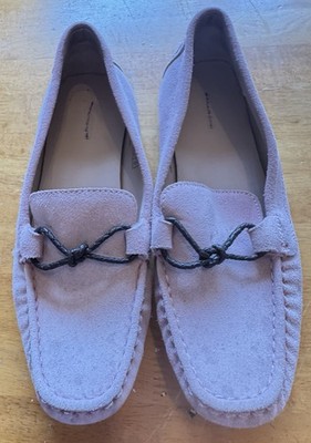 Lands End - Womens Driving Moccasin Pink Suede Slip On Size 8 #470963