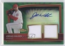 2011 Topps Finest Green Refractor Rookie Dual Relics /149 Jordan Walden Auto 0v7