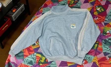 Retro 90s Style Vtg Gitano Sz M Pullover Logo Fleece Crew Neck Sweatshirt READ