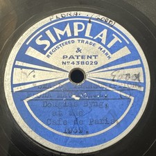DOUGLAS BYNG Transcription Disc - Flora MacDonald LIVE AT CAFE DE PARIS 78rpm