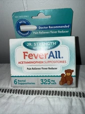 Feverall Acetaminophen Suppositories Jr Strength 325Mg 6 Count Each