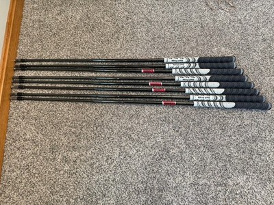 Nice KBS C-Taper 130 X-Stiff Black PVD 4-GW Iron Shaft Set .355 Steel 8 Shafts