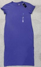 Ralph Lauren Polo Cotton Crewneck Pocket Tee Dress Pure Lilac Pony Logo 
