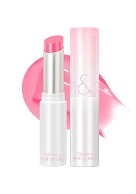 rom&nd GLASTING MELTING BALM #09 PEONIES - K-Beauty Vibrant Pink Lip Tint Balm |
