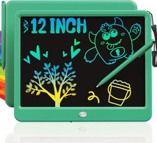 LCD Writing Tablet for Kids Boys Toys, 12 Inch Erasable Doodle Board Colorful Dr