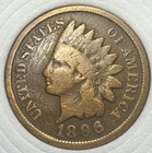 United States 1896 Indian Head Small Cent Bronze One Cent Philadelphia Business