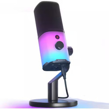 Gaming Microphone Software, Dynamic PC Microphone with RGB for Streaming Podcast