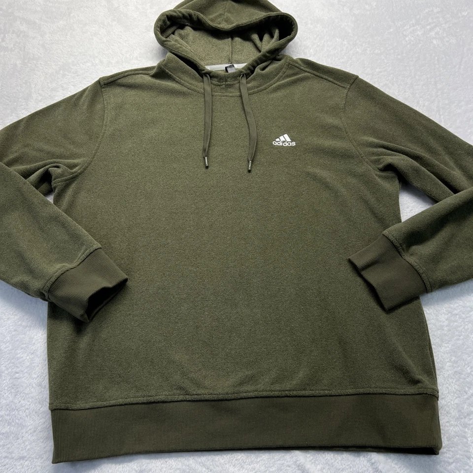 Pullover Adidas Golf Súper Suave Con Capucha Manga Larga Hombre L Verde Foto 2 de 4