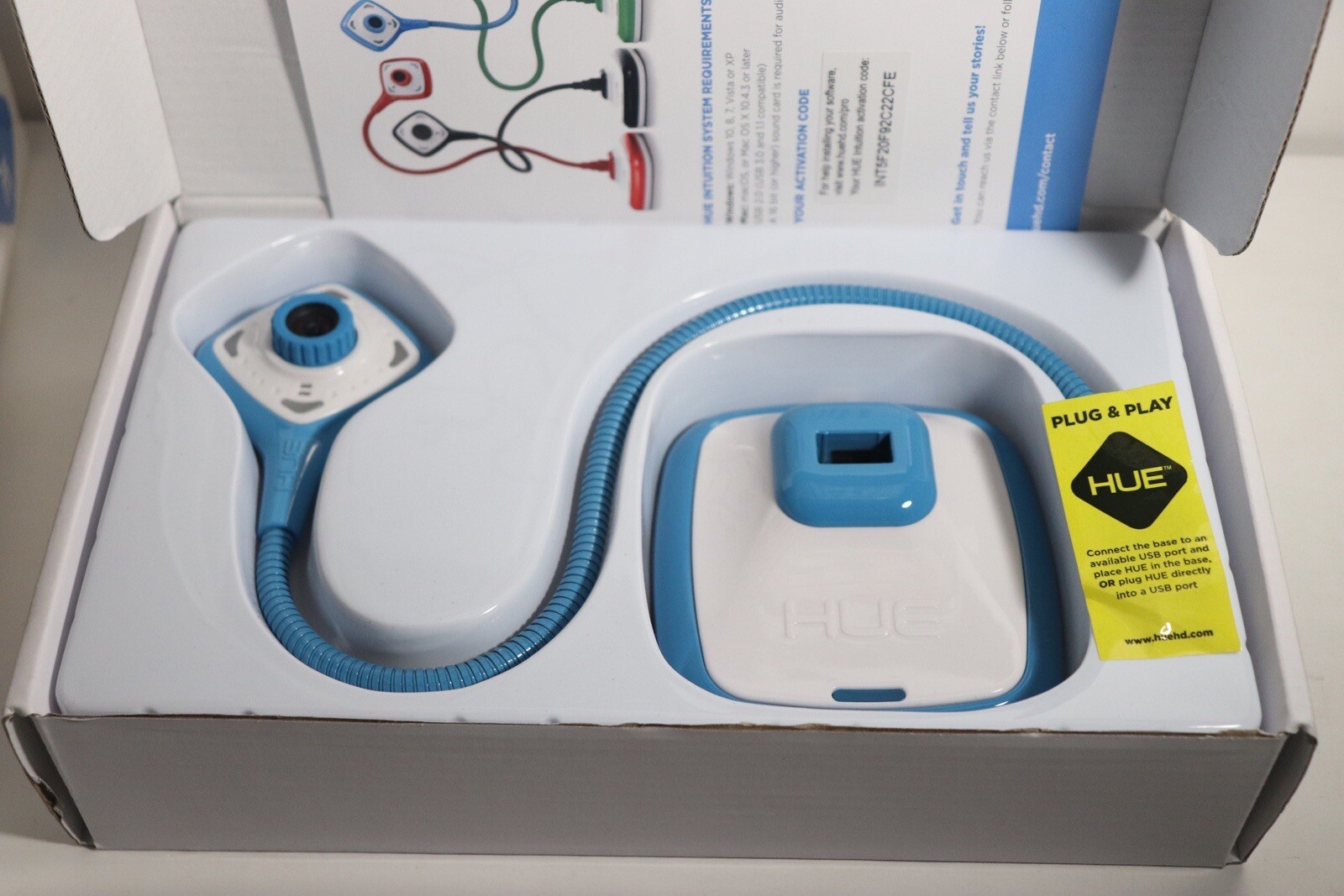 HUE HD Pro USB Document Camera for Windows MacOS and Chrome OS Blue for