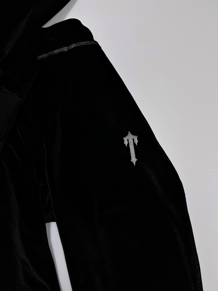 Trapstar Black Velor Velvet Set Tracksuit Sweatshirt + Pants