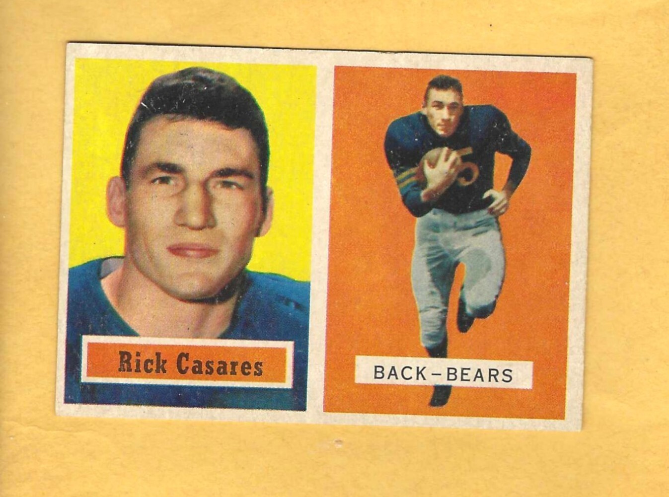 1957 topps football set break # 55   RICK CASARES   chicago bears   EX+