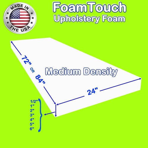 Upholstery FoamTouch Foam Seat Cushion Replacement - 24" x 72" & 24" x 84" - Picture 7 of 8