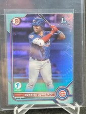 2022 BOWMAN 1ST EDITION RONNIER QUINTERO CUBS SKY BLUE FOIL RC ROOKIE #BPPF-124