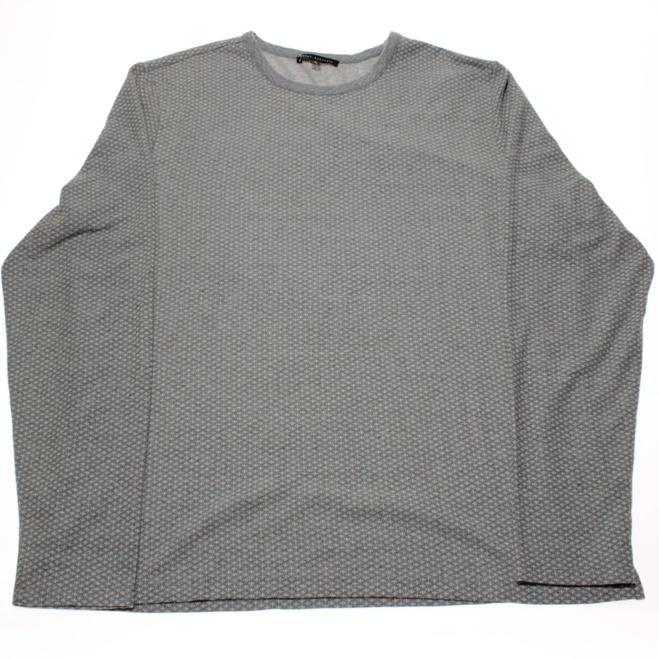 Suéter Robert Barakett Nuevo sin Etiquetas Vendura Manga Larga Cuello Redondo Talla XL Gris Algodón Foto 3 de 4