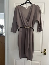 Miss Selfridge Purple / Lilac Wrap Look Belted Dress - Evening Party Wedding