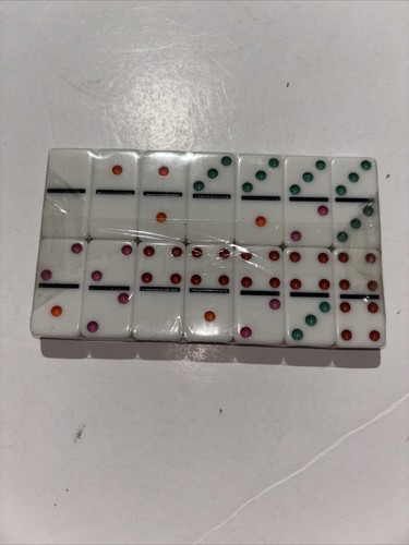 Double Six Dominoes 28 Color Dot Dominoes Sealed No Box No Instructions