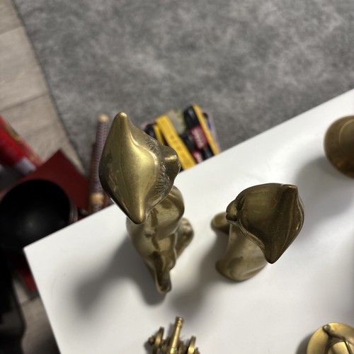Two Brass Cat Figurines - Picture 5 of 6