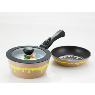 Winnie the Pooh 鍋・フライパンセット Skater Winnie-the-Pooh Pot & Pan Set IH/Gas Flame 7.8in