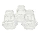 Salt and Pepper Mini Shakers Plastic Crystal Like Look - clear (12 pcs)