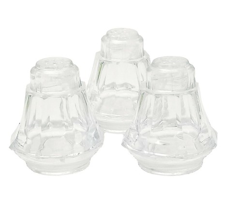 Salt and Pepper Mini Shakers Plastic Crystal Like Look - white (12 pcs) - Picture 2 of 3