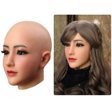Avi Realistic Silicone Mask Female Full Headwear for Crossdresser Halloween