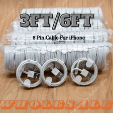 1000x Lot USB Charger Cable Cord For Apple iPhone 7 8 XS XR 11 12 13 14 Pro Max