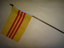 Vietnam War REPUBLIC OF VIETNAM ARVN Small Flag with Handle