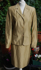 G tolles "Jake*s" Kostüm Zweiteiler Gr. 38 Rock Blazer Leinenmischung Strohgelb