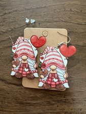 Valentine  s Day Gnome Earrings - NEW
