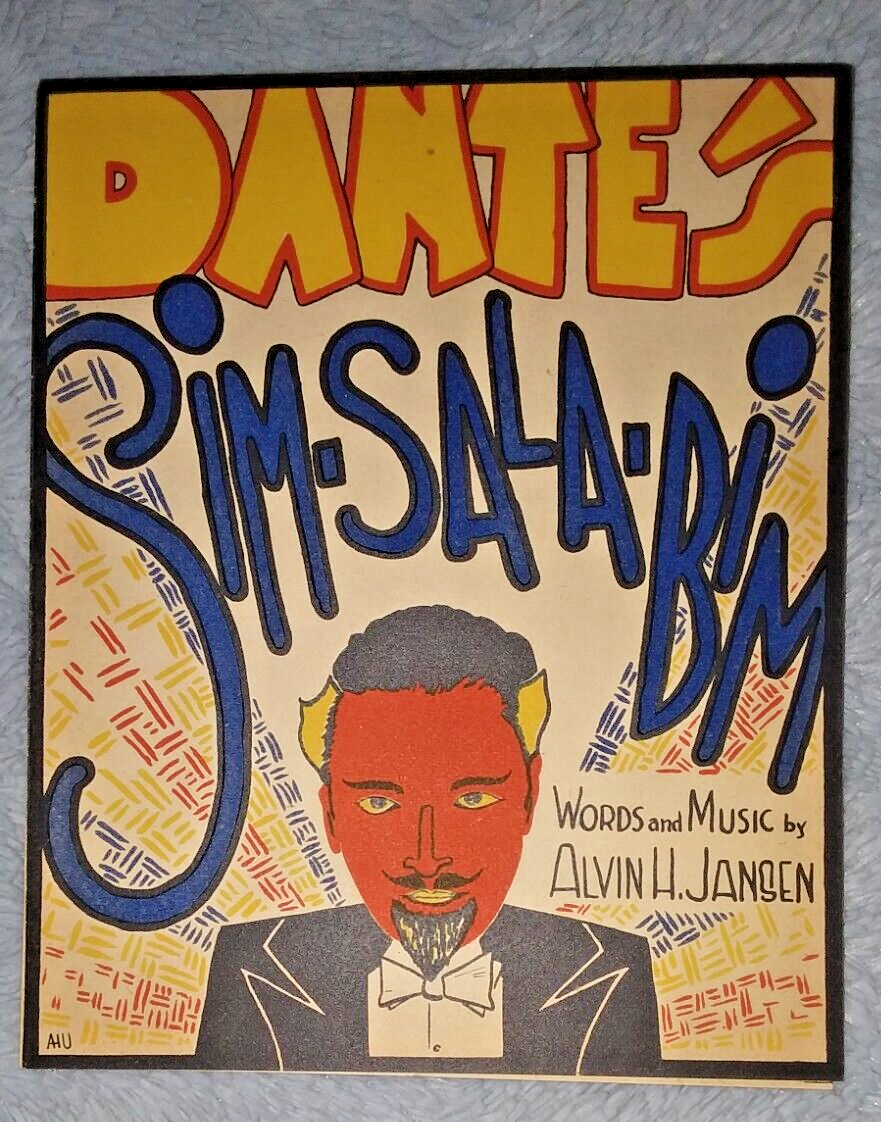 Dante magician vintage music score from 1931 Dante's Sim