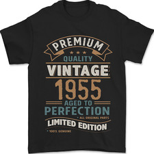 Premium Vintage 69th Birthday 1955 Mens T-Shirt Cotton